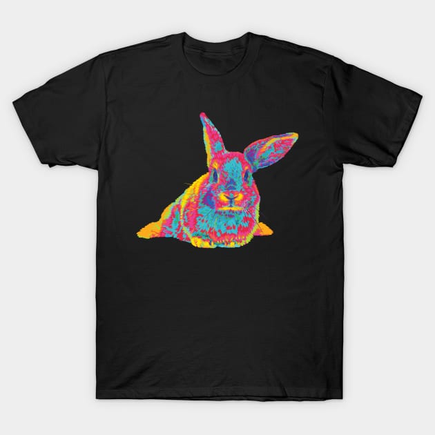 Rainbow Bunny T-Shirt by polliadesign